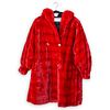 Revillon Red Sheared Short Mink Coat