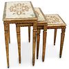 Pair of Gilt Wood Nesting Tables
