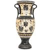 Figural Polychrome Amphora Vase