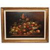 Flowers & Fruits Still Life Painting on Canvas
