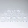 Set of Twelve Seed Bubble Glass Sorbet Cups