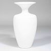 Large Contemporary Crackle Glazed White Vase