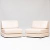 Pair of de Sede Taupe Leather Upholstered Chairs