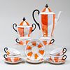 Czechoslovakian Luster Glazed Porcelain Coffee Service