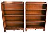 Pair of Stickley Cherry Bookshelves, height 54 inches, width 36 inches.
