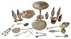 Sterling Silver Lot, to include pepper shakers, serving pieces, grape shears, along with two weighted pieces, 28.8 t.oz. plus weighted.  