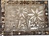 Chris Seeman (American, 20th Century), laser cut metal wall sculpture having floral center design, signed "CS" to the lower right corner, 36" x 48" ov