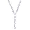 A diamond necklace. The heart-shape diamond and brilliant-cut diamond cluster, suspending a vari-cut