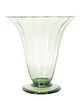 Steuben Green Glass Ribbed Trumpet Vase