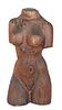 Hand Carved Wood Nude Torso Figure