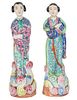Pair of Hand Painted Ceramic Geishas