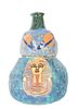 Large Glazed Ceramic Vase w Egyptian Motifs
