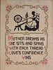 Unknown Artist - Antique Folk Art "Motto Sampler"