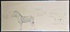 Large Vintage Drawing of African Wildlife, Signed