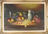 Still Life with Fruit, Signed Oil on Canvas