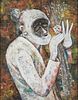 Modernist SW Old Woman Painting - Signed