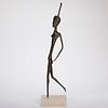 Sculpture of a Tall Figure Bronze - Illegibly Signed