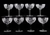 Set of 8 Cut Hand Blown Crystal Goblets