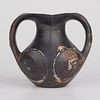 Chinese Han Archaic Form Pottery Two-Handled Vase