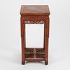 Chinese Carved Wooden Stand w/ Pierced Decoration