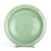 17th c. Chinese Longquan Celadon Incised Charger Dish