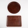 Grp: 2 18th C. Chinese Carved Hardwood Trays