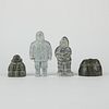 Grp: 4 Stone Inuit Carvings Figures
