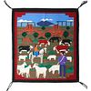 Pictorial Navajo Rug Weaving Blanket Prairie Farm Scene