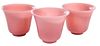 13 Pink Peking Glass Tea Cups