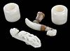 Four Chinese Carved Jade and Hardstone Objects