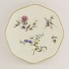 A rare Vincennes Saucer, c.1750, attractively enamelled