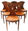 Antique Mahogany Regency Stylized Chairs