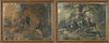 Pair of Antique Prints, Hunters Sleeping & Dogs