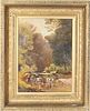 19th C Hudson River Oil on Canvas of Cows