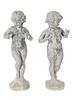 Exceptional Pair of Late 19th C. Cast Lead Figures