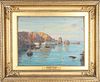 Signed H. J. Ford, Oil/Board "The Harbour at Sark"