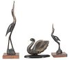 (3) Bird Figures in Horn