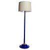 Cobalt Blue Murano Glass & Brass Floor Lamp
