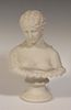 A late 19th century Parian type bust of Clytie, on a socle base, 24cm high <br> <br>