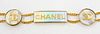 Chanel Gold-Tone Link And Lucite Belt w Charm