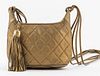 Chanel Gold-Tone Metallic Leather Handbag