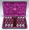 A SET OF TWELVE VICTORIAN SILVER TEASPOONS AND TONGS,?by David & George Edw
