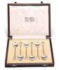 A SET OF SIX ARTS AND CRAFTS SILVER TEASPOONS,?by Omar Ramsden, London 1936