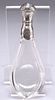 A 19TH CENTURY FRENCH SILVER-MOUNTED GLASS SCENT BOTTLE, the tear-drop shap