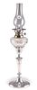 A GEORGE V SILVER CANDLESTICK LAMP,?by Hawksworth, Eyre & Co Ltd, Sheffield