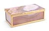 AN 18TH CENTURY BANDED AGATE TRINKET BOX AND COVER,?rectangular form with t