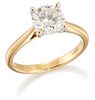 AN 18 CARAT GOLD SOLITAIRE DIAMOND RING, a round brilliant-cut diamond in a