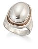 HARALD NIELSEN FOR GEORG JENSEN - A DANISH SILVER RING, no. 46a, set with a