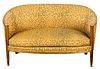 French Art Deco Giltwood Canape En Cabriolet Sofa