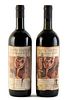 Two bottles Monte Vertine Le Pergole Torte, vintage 1985.
Label illustrated by Alberto Manfredi, limited edition of 3450.
Category: red wine. D.O.C. T